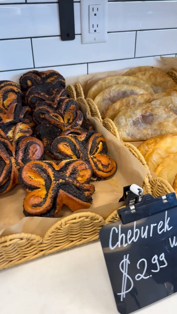 Poppy seed pastries & cheburek